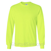 Gildan Ultra Cotton - 100% Cotton Long-Sleeve T-Shirt - Safety Green