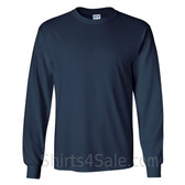 Gildan Ultra Cotton - 100% Cotton Long-Sleeve T-Shirt - Navy