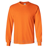 Gildan Ultra Cotton - 100% Cotton Long-Sleeve T-Shirt - Safety Orange