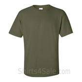 Army Green T-Shirt with Sport Shoulders