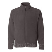 Charcoal Polar Fleece Jacket for Men with Full-Zip