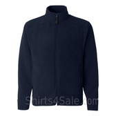 Navy Polar Fleece Jacket for Men with Full-Zip