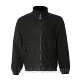 Black Fleece Jacket with Zipper Pockets