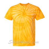 Gold Yellow Cyclone Pinwheel Short Sleeve T-Shirt