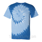 Blue Spiral Tie Dye Tee Shirt