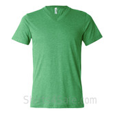 Bella+Canvas Unisex Tri-Blend V-Neck Tee - Green Triblend