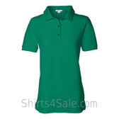 Green Womens Pique Knit Sport Shirt