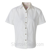 White Women's Stain Resistant Short Sleeve Shirt