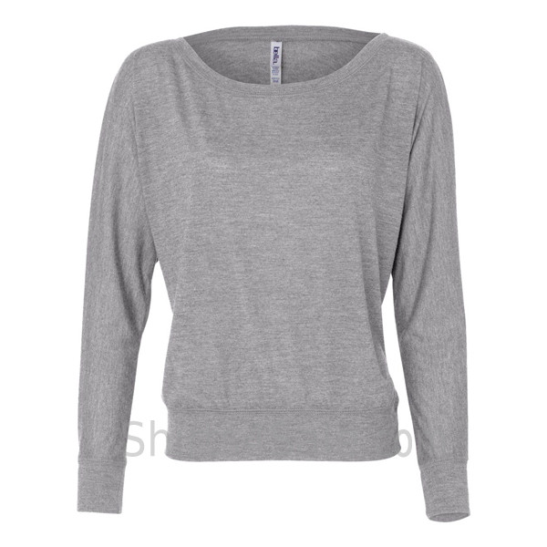 Bella 8850 Ladies’ Flowy Off-Shoulder Long-Sleeve Dolman Top Shirt Bella 8850 Ladies’ Flowy Off-Shoulder Long-Sleeve Dolman Top Shirt