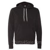 Black Unisex Poly/Cotton Hooded Pullover Sweatshirt