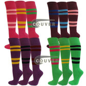 Adult Mid-sized 4Striped Sports/Softball Knee Socks