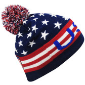 Soccer Team/Country Beanies with Pom Pom, Cuff 12 inch