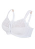Glamorise 9815 Soft Shoulders Front-Close Racerback Bra White