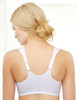 Glamorise Soft Shoulders Front-Close Racerback Bra White - Back View