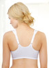 Glamorise Soft Shoulders Front-Close Racerback Bra White - Back View