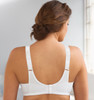 Glamorise Classic Lace Full-Figure Soft Cup Support Bra White - Back View