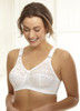 Glamorise Classic Lace Full-Figure Soft Cup Support Bra Cafe - Side View