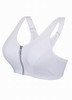 Glamorise Magic-Lift High Impact Zipper Sport Bra White