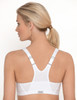 Glamorise Magic-Lift High Impact Zipper Sport Bra White - Back View