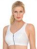 Glamorise Magic-Lift High Impact Zipper Sport Bra White