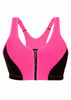 Glamorise Magic-Lift High Impact Zipper Sport Bra Pink