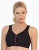 Glamorise Magic-Lift High Impact Zipper Sport Bra Black