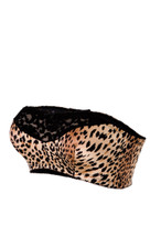 Glamorise Complete Comfort Strapless Stay-In-Place Bra Leopard