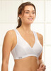 Glamorise Sport Comfort Cross-Wrap Yoga Low-Impact Bra White