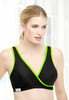 Glamorise Sport Active Comfort Wrap Yoga Low-Impact Bra Black