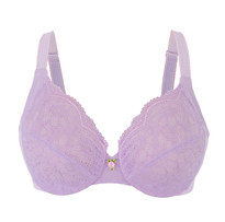 Glamorise Elegance Wonderwire Underwire Lace Side-Smoothing Bra Violet