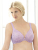 Glamorise Elegance Wonderwire Underwire Lace Side-Smoothing Bra Violet