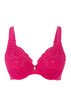 Glamorise Elegance Wonderwire Underwire Lace Side-Smoothing Bra Fuchsia