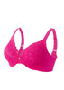Glamorise Elegance Wonderwire Underwire Lace Side-Smoothing Bra Fuchsia