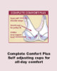 Glamorise Complete Comfort Plus - Self adjusting cups for all-day comfort.