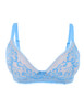 Glamorise -Perfect A- Padded Shaping Lace-Overlay Bra Blue