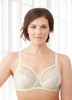 Glamorise Elegance Wonderwire Underwire Satin & Lace Bra Ivory