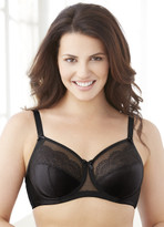 Glamorise Elegance Wonderwire Underwire Satin & Lace Bra Black