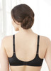 Glamorise Elegance Wonderwire Underwire Satin & Lace Bra Black - Back View