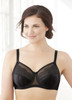Glamorise Elegance Wonderwire Underwire Satin & Lace Bra Black