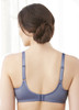 Glamorise Elegance Wonderwire Underwire Satin & Lace Bra Blue Ice - Back View