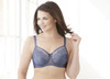 Glamorise Elegance Wonderwire Underwire Satin & Lace Bra Blue Ice