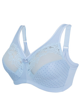 Glamorise Magic-Lift Minimizer Wirefree Bra Light Blue