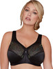Bramour Madison. Magic-Lift By Glamorise. Wirefree Full-Figure Support Bra Black.