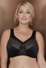 Bramour Madison. Magic-Lift By Glamorise. Wirefree Full-Figure Support Bra Black.