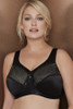 Bramour Madison. Magic-Lift By Glamorise. Wirefree Full-Figure Support Bra Black.