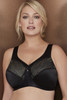 Bramour Madison. Magic-Lift By Glamorise. Wirefree Full-Figure Support Bra Black.