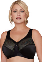 Bramour Madison. Magic-Lift By Glamorise. Wirefree Full-Figure Support Bra Black.