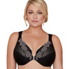 Bramour Brooklyn. Wonderwire By Glamorise. Underwire Front-Close Bra Black.