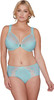 Bramour Brooklyn. Wonderwire By Glamorise. Underwire Front-Close Bra Turquoise.