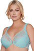 Bramour Brooklyn. Wonderwire By Glamorise. Underwire Front-Close Bra Turquoise.